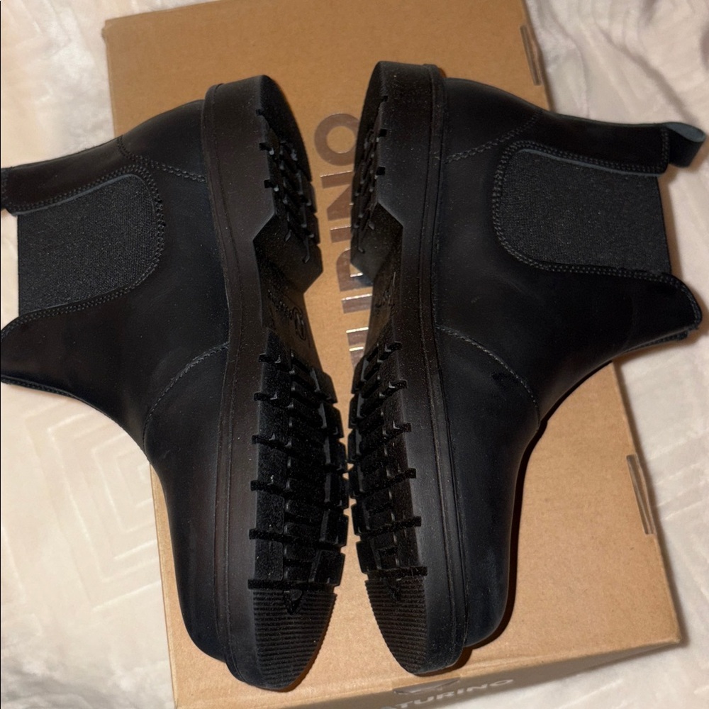 NWT NATURINO PICCADILLY Chelsea Leather Boots in Black - Picture 13 of 15